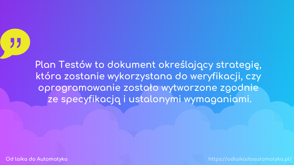 Plan testów - definicja